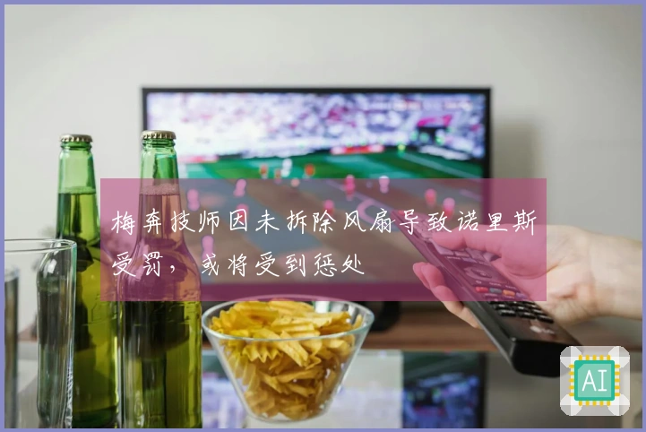 梅奔技师因未拆除风扇导致诺里斯受罚，或将受到惩处